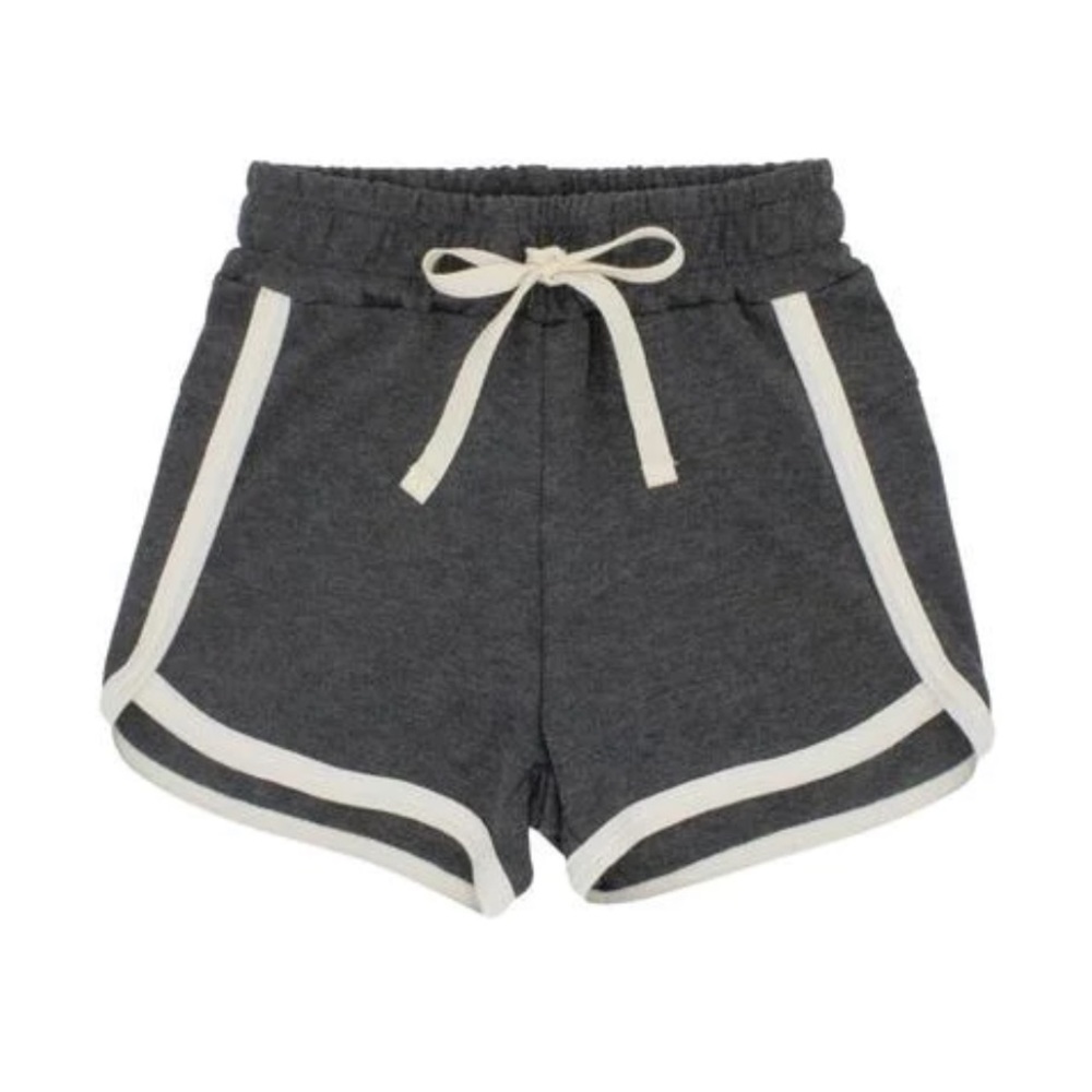 Little & Lively Charcoal Retro Inspired Kids Pull-on Shorts Size:1T/2T - NWT